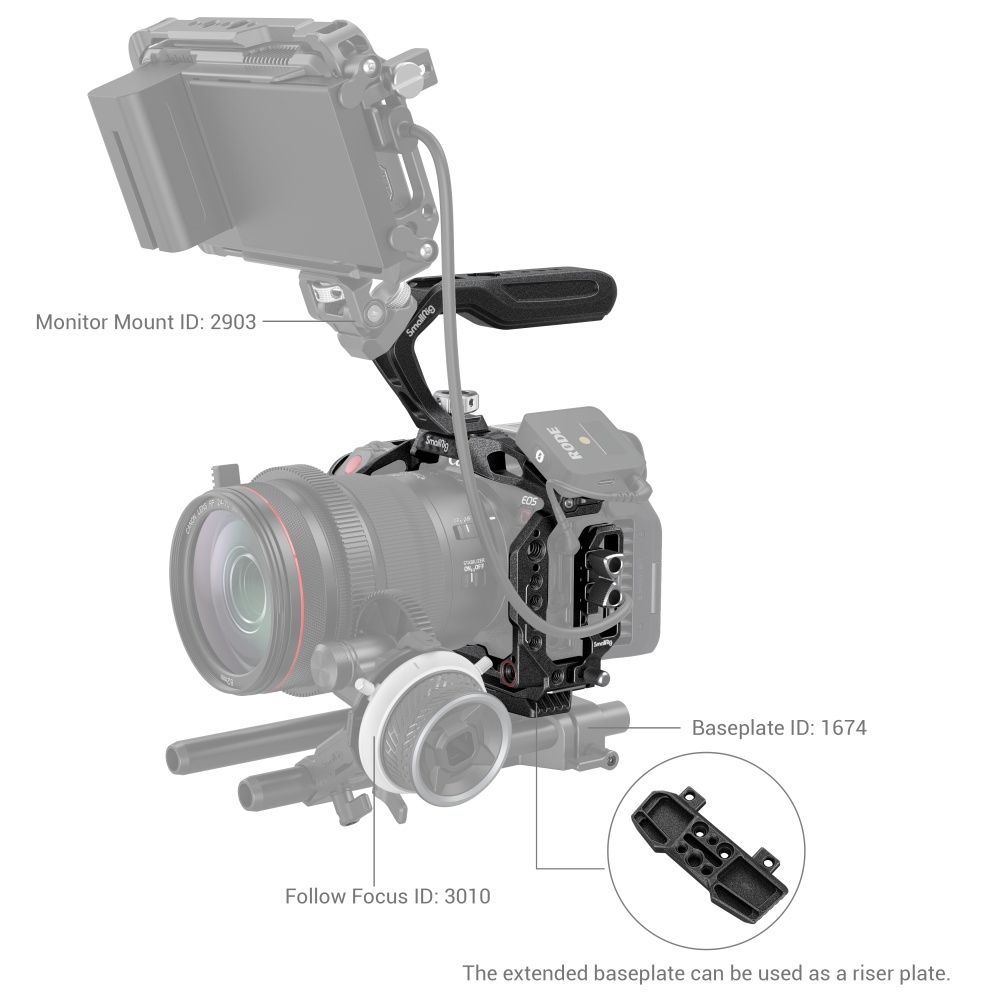 SmallRig “Black Mamba” Handheld Kit za Canon EOS R5 C 3891 - 6